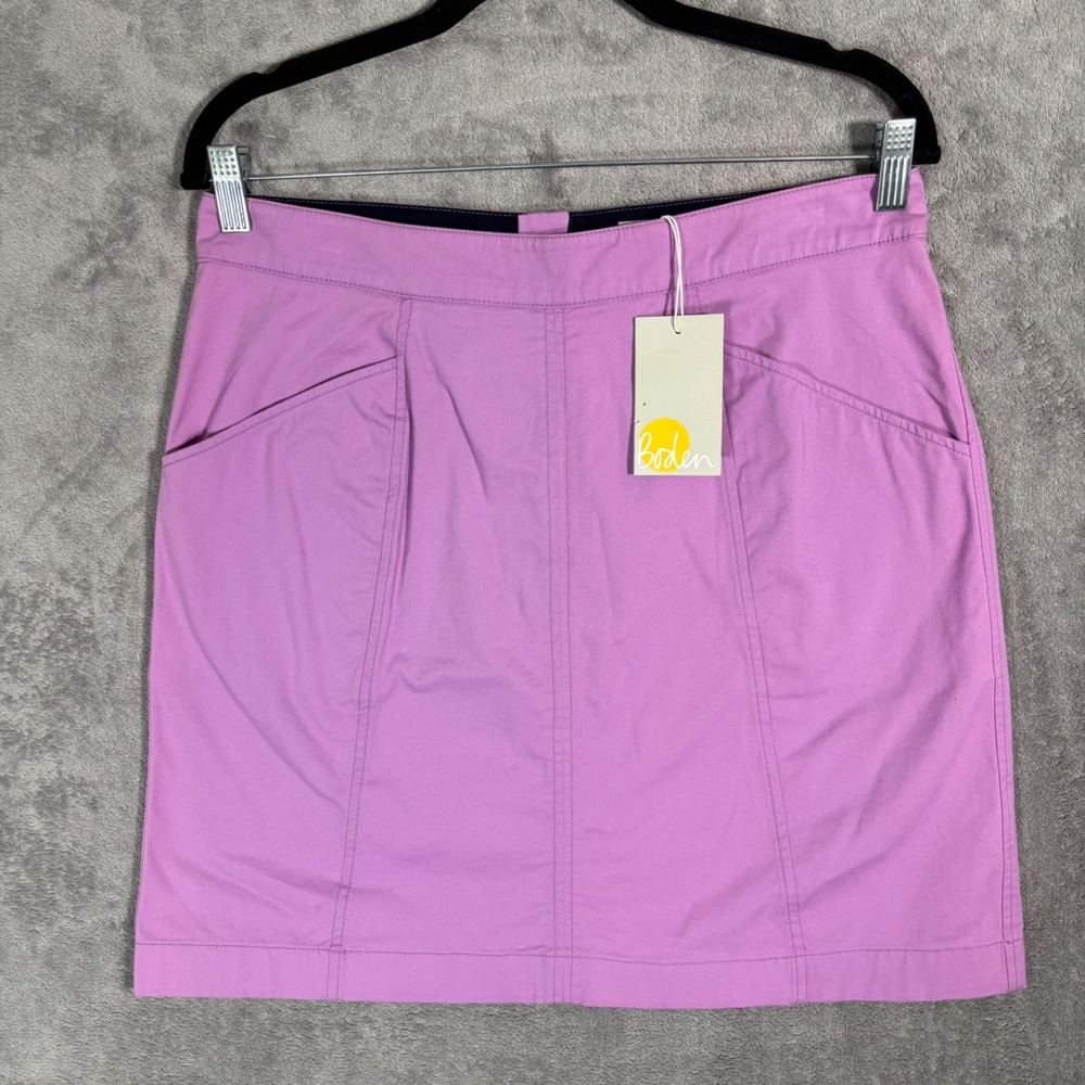 Boden Womens Pink Cotton Stretch Mini Skirt T0488 Size US 8R UK 12R New NWT